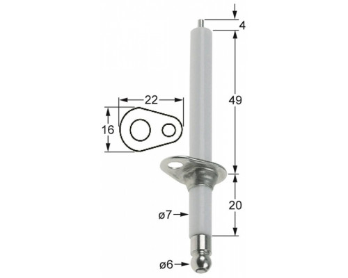 Электрод зажигания 196.106928 service parts uni