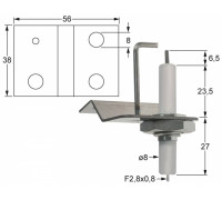 Электрод зажигания 196.107355 service parts uni