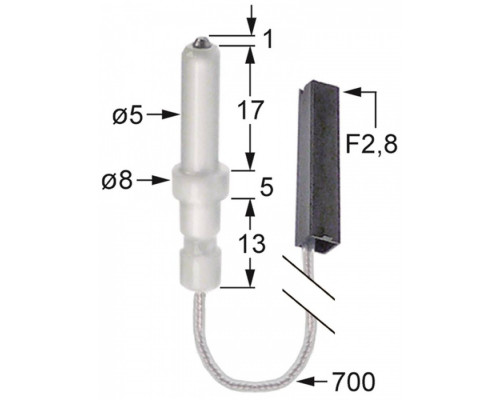 Электрод зажигания 196.107384 service parts uni