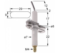 Электрод зажигания 196.107468 service parts uni