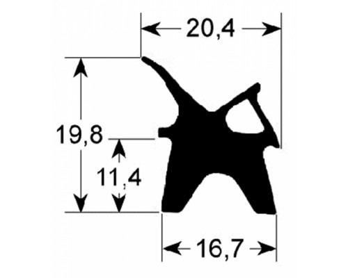 Уплотнитель дверной 675x775 мм для LAINOX, арт. LAR70042510