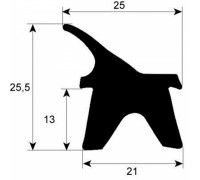 Уплотнитель дверной 555x395 мм для печи INOXTREND, арт. C2215