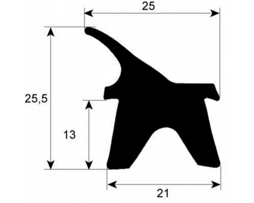 Уплотнитель дверной 555x395 мм для печи INOXTREND, арт. C2215